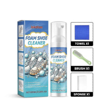 Portable White Sneaker Shoe Cleaning Kit - Deep Decontamination Set with Towel, Sponge & Brush | Gentle, Effective, Travel-Friendly for Spotless Shoes