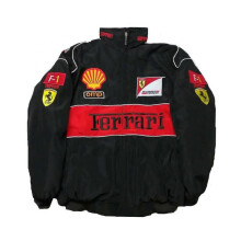 (White Shell, M) (XL, Black Shell) New F1 summer thin racing suit sports jacket racing suit college style retro