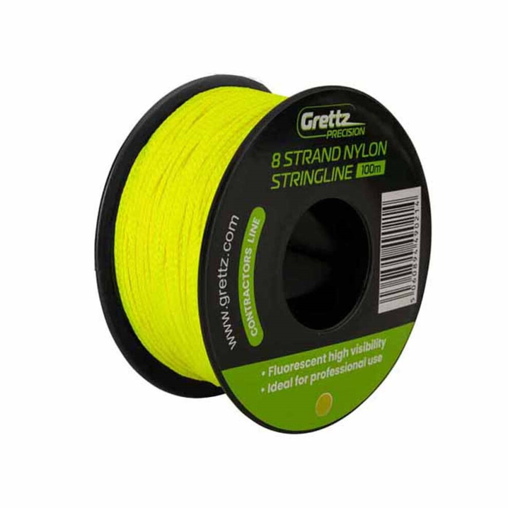 B&Q - Yellow 100M Stringline High Visibility Fluorescent 8 Strand Braided Nylon - Image 2