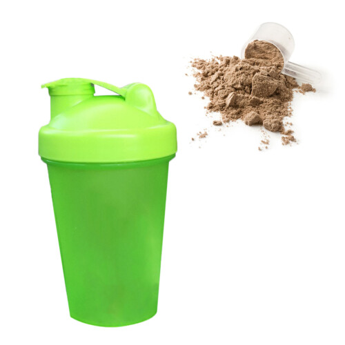 Green 500ml PP Protein Shaker Cup No Spill