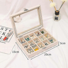 Portable Earring Storage Box Jewelry Storage Box Exquisite Ring Box Tray Holder Earring Jewelry Storage Case Showcase