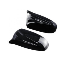 For X5 E70 X6 E71 2007-13 Side Wing Mirror Cover Caps Gloss Black Left+Right