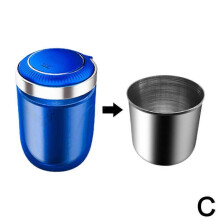 (Blue/One size) Car Cigarette Lighter Car Interior Decoration Creative New Press Type Multi-Functional