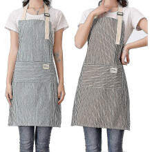 Aprons for Women 2 Pack Adjustable Bib Aprons with 2 Pockets Cotton Linen Cookin