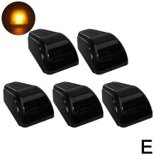 (5pcs black and yellow light/One size) Solar Truck Top Mouse Light Cab Marker Roof12LED Light F150 Truck RAM Car