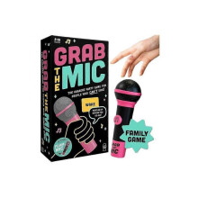 (Black) (Black) Grab The Mic Karaoke Game, Hilarious Board Game for Kids & Adults, Perfect for Parties & Birthdays