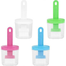 Olive Oil Dispenser Bottle with Silicone Brush 2 In 1 Set Integrated Silicone Brush Bottle for BBQ Cooking Frying Outdoors(Blue Pink White Green)