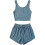 Conjunto de pijama de punto acanalado con botones 1