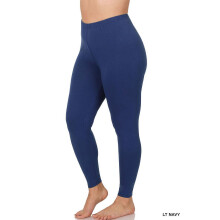 Plus Size Premium Cotton High Waist Full Length Leggings