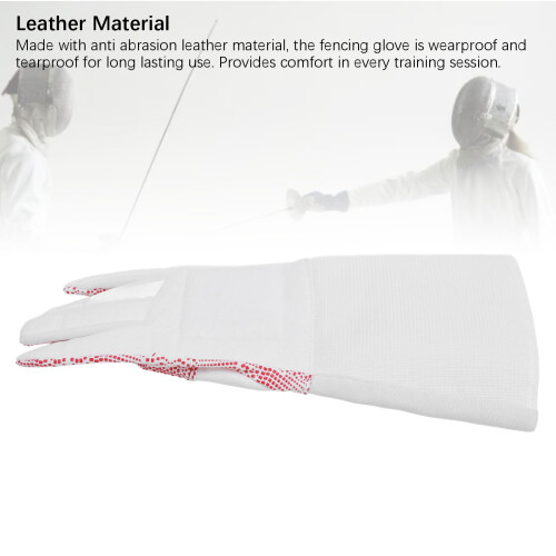 Leather Fencing Glove, Right Hand, Size S