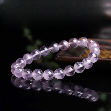 Exquisite Fashion Natural Crystal Single Loop round Beads Light Purple Crystal Bracelet