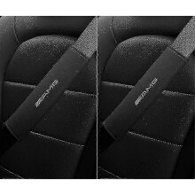 New Arrival Mercedes-Benz Seat Belt Shoulder Cover - Suede Glc/Glb/Gla/Amg/C Class Safety Belt Cover (Black, Pair) - Compatible with Mercedes-Benz