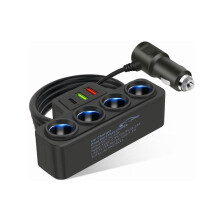 Nowa ładowarka samochodowa z 2025 r., zapalniczka samochodowa od jednego do czterech, z interfejsem szybkiego ładowania QC3.0 + USB + P