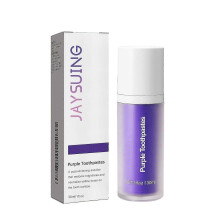 Purple Tooth Whitening Toothpaste - Gentle Enamel Safe Formula with Menthol & Sorbitol for Stain Removal, Fresh Breath & Sensitive Gums, 30ml