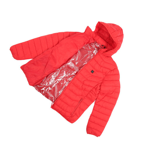 3 Zone Heated Hooded Coat USB Red 2XL