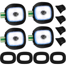 USB Rechargeable Light for LED Knit Beanie Hat, 4 Pieces, Strong Medium and Weak Mode Hat Lights Flashing Hands Free Flashlight Men Dad Father, Black