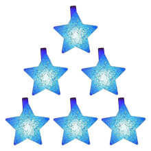 (blue) Pack Of 6 Glowing Bracelets Fun Light Up Wristbands Bright Led Glowing Bracelets With Star For Kids And Adults Party Fun