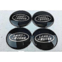 New Arrival Modified Hub Sticker: 65mm Hub Center Cover Sticker for Land Rover - Pack of Four Black Items
