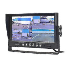 9 inch 4-split four-screen display recorder backup rear view car monitor