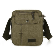 Men's Canvas Small Messenger Bag, Casual Shoulder Bag for Men Women, Chest Bag Travel Carry Bag, Multi-pocket Purse Bag