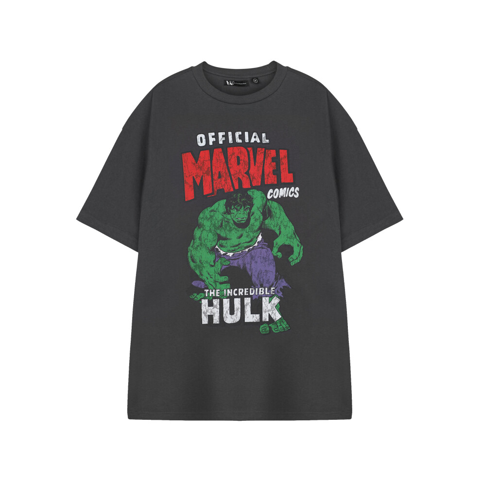 Marvel (Xx-Large) Hulk Short Sleeved T-Shirt (Mens ) Grey