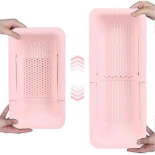 Over the Sink Colander Strainer Basket - Wash Vegetables and Fruits, Drain Cooked Pasta and Dry Dishes