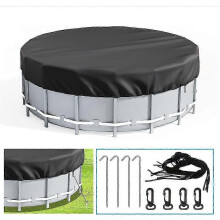 Round Pool Cover 500D for 15FT Pools, Enhanced Durable Fabric, 2025 Model