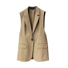 traje de mujer traje de caballo exterior traje de caballo sin mangas de primavera y otoo traje de caballo sin mangas chaqueta(khaki)