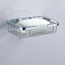 Silver Stainless Steel Soap Holder Dish Bathroom Wall Mounted Storage Rack Home