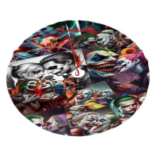 Joker Christmas Tree Skirt, Soft And Funny Merry Christmas Tree Collar Farmhouse Xmas Holiday Decoration 30"