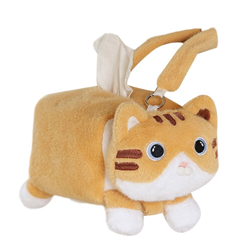 Plush Car Tissue Holder with Hanging Feature for Seat Back-4