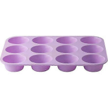 (purple) 12 Holes Silicone For Baking 3D Bakeware Chocolate Round Sphere Mold Cupcake Pan Cake DIY Muffin Kitchen Tool