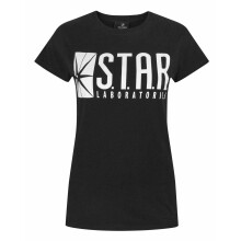 (XX-Large) DC Comics The Flash Short Sleeved T-Shirt (Womens Black)