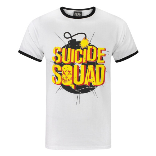 DC Comics (Large) DC Comics Suicide Squad Short Sleeved T-Shirt (Unisex White)