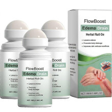 (3) FlowBoost Edema Drain Herbal Roll On-Reduce Swelling,Improve Varicose Veins