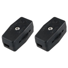 2PCS Inline Rotary Cord Switch Replacement Gear Rotary Switch Direct Plug-in Light Wire Switch for 18/2 SPT-2 Lamp Cord