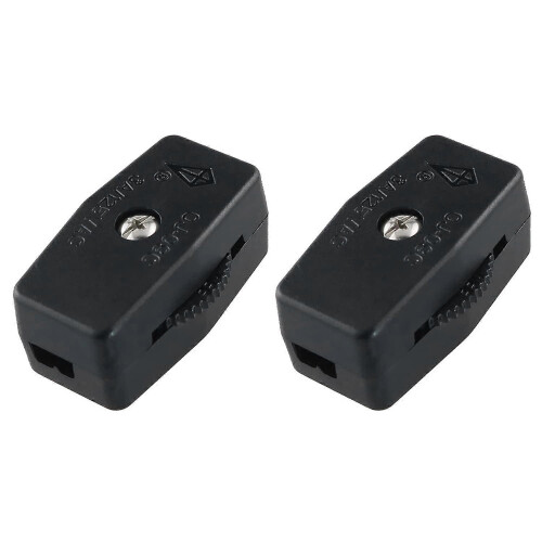 2PCS Inline Rotary Cord Switch Replacement Gear Rotary Switch Direct Plug-in Light Wire Switch for 18/2 SPT-2 Lamp Cord