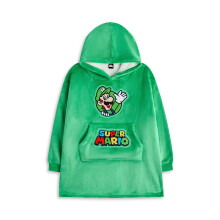 (6-8 Years) Nintendo Super Mario Blanket Hoodie (Boys Green)