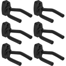 Guitar hooks, guitar stands, wall mounts for acoustic guitar, classical guitar, electric guitar, bass, ukulele (6 pieces)