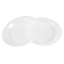 100pcs Clear Plastic Plates Disposable Plates for Dessert Appetizers Bbq Party Dinner Travel And