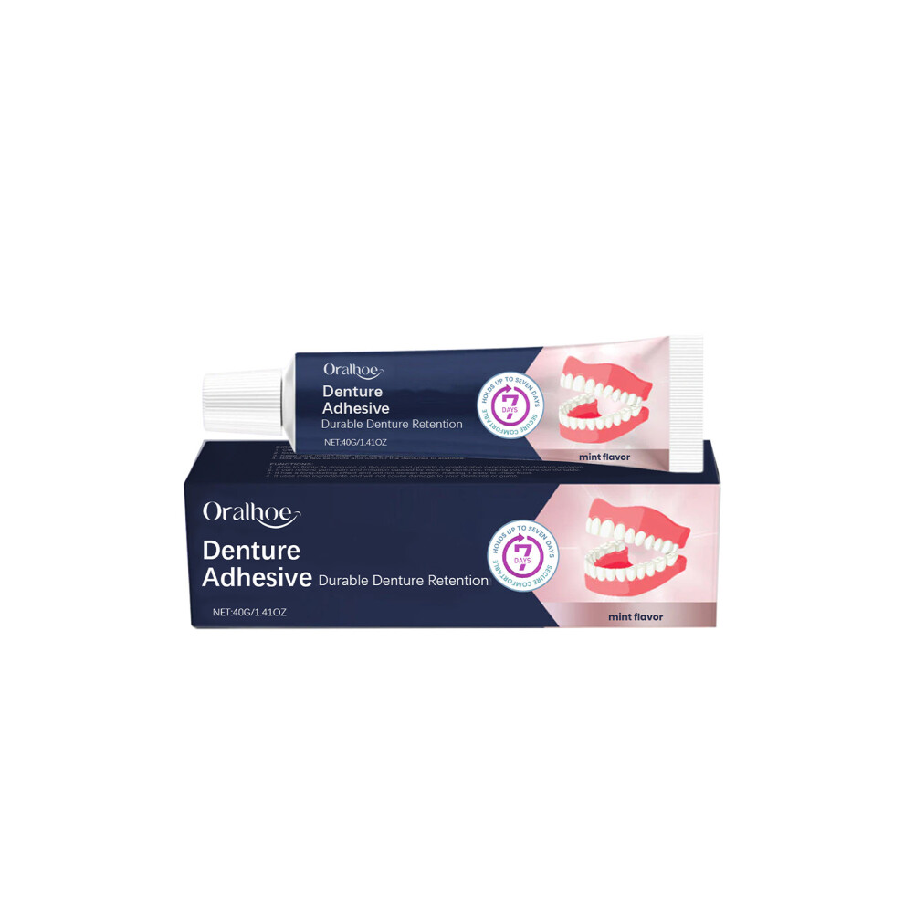 Denture fixing adhesive, natural fit and comfortable fixation of dentures to improve the beauty of your smile