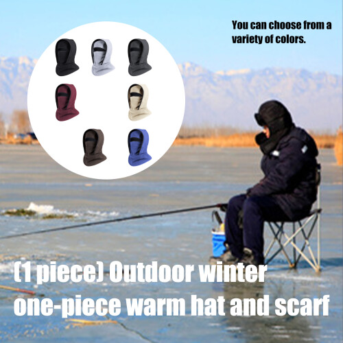 Fashion Balaclava Hat Fleece Pullover Hat for Winter-Light Gray 2