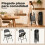 Homcom Sillas Plegable Negro 45 x 46 x 78 cm 4