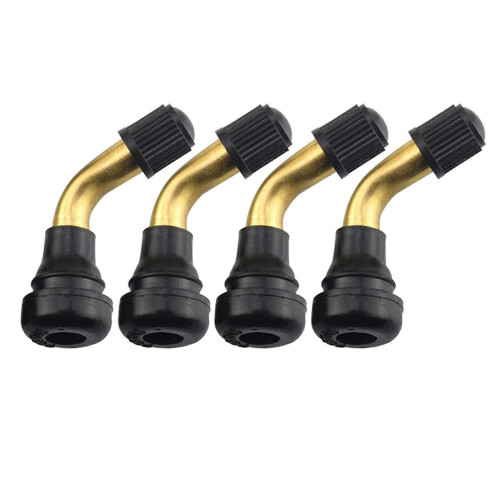 Conjunto de 8 válvulas de pneu com encaixe de ângulo reto em borracha e latão, compatíveis com scooters elétricas e M365. 1