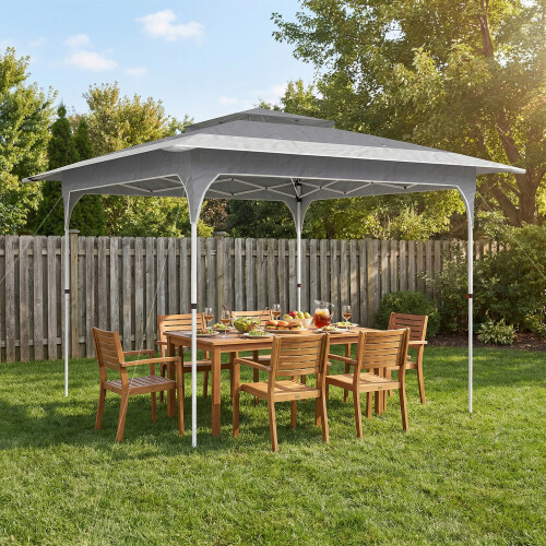 Outsunny Carpa Plegable Gris 352 x 352 x 278 cm 1