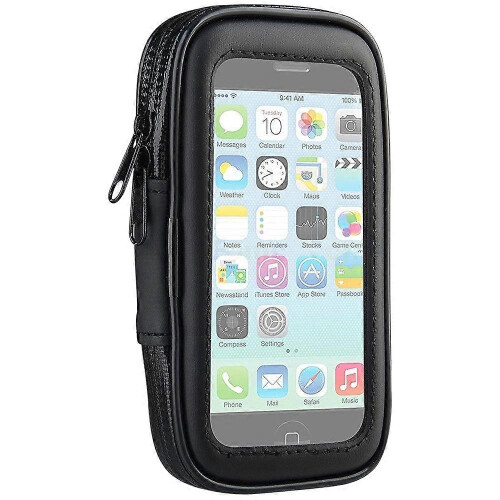 Bolsa impermeável para guidão de motocicleta de 5,5 polegadas com suporte para celular e GPS. 2