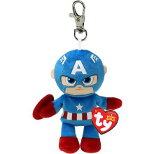 TY Beanie Babies Key Clips Captain America