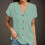 Womens 2025 Summer Linen Shirts Elegant Collared Button-White S 6
