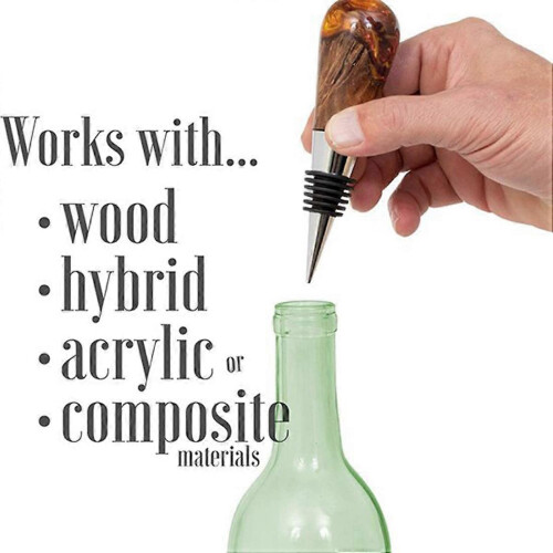 Blank Bottle Stopper Classic Bottle Stopper with Threaded Post Wine Stopper Insert Hardware  compatible with  Win 1