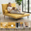 Homcom Sofá Cama Amarillo 120 x 75 x 85 cm 6